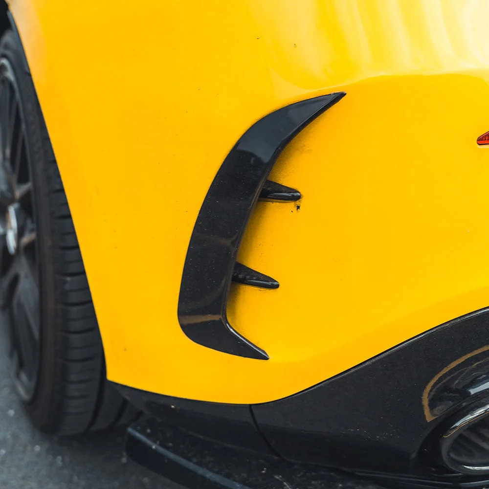 MERCEDES A-CLASS A35 V177 GLOSS BLACK REAR BUMPER CORNERS - Image 5