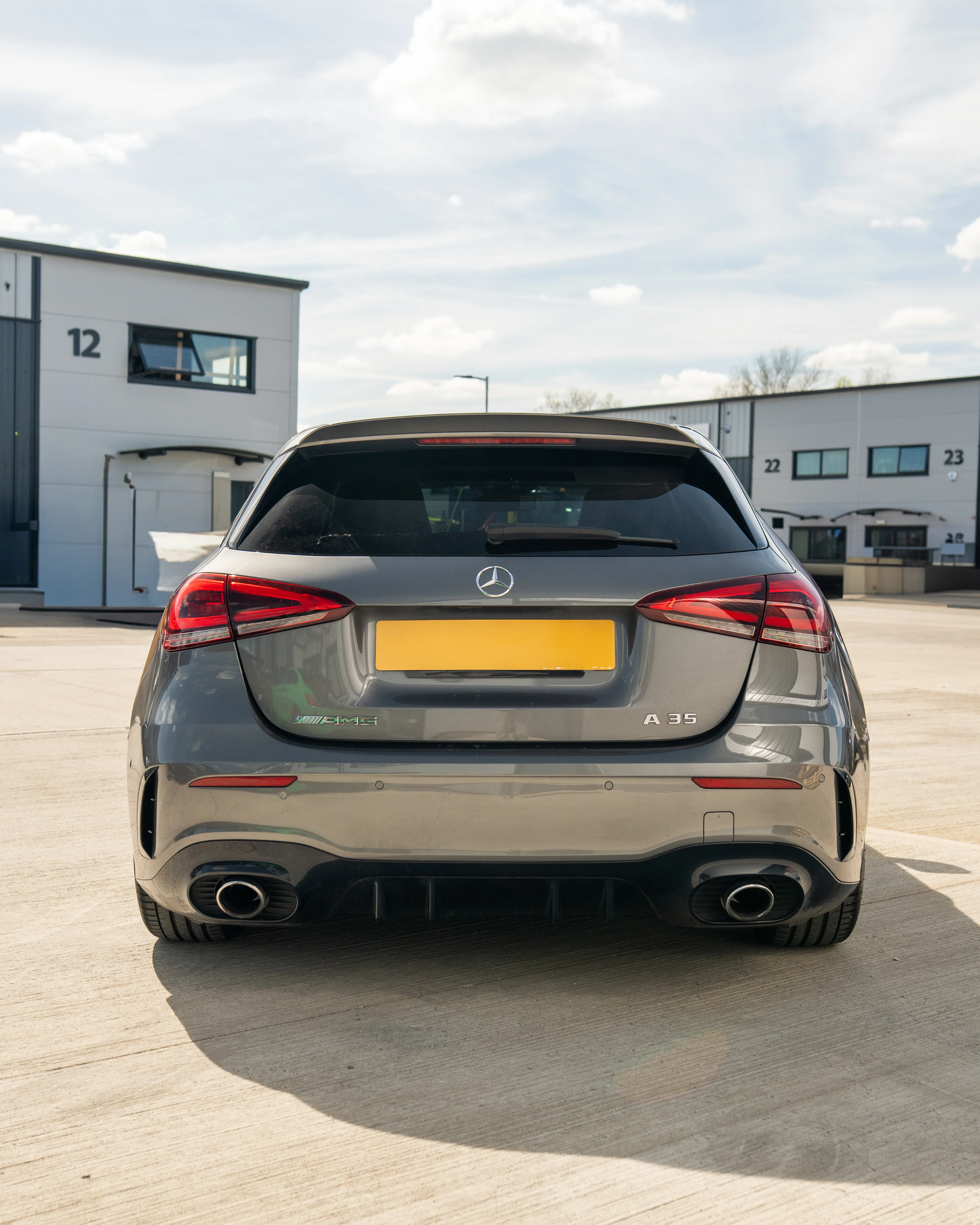 MERCEDES A-CLASS A35 W177 2018+ GLOSS BLACK REAR BUMPER CORNERS - Image 3