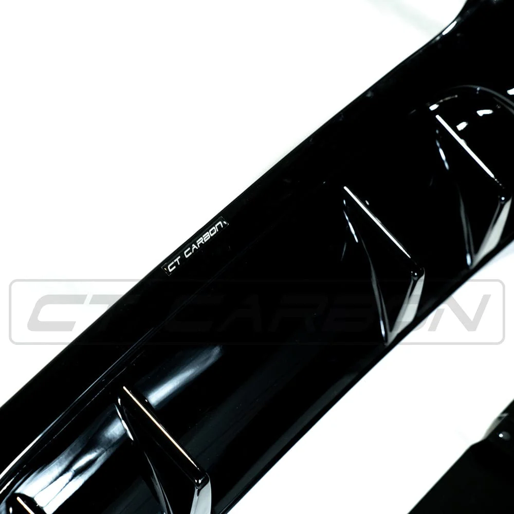 MERCEDES A-CLASS W177 2018-CURRENT GLOSS BLACK QUAD TIP DIFFUSER - Image 12