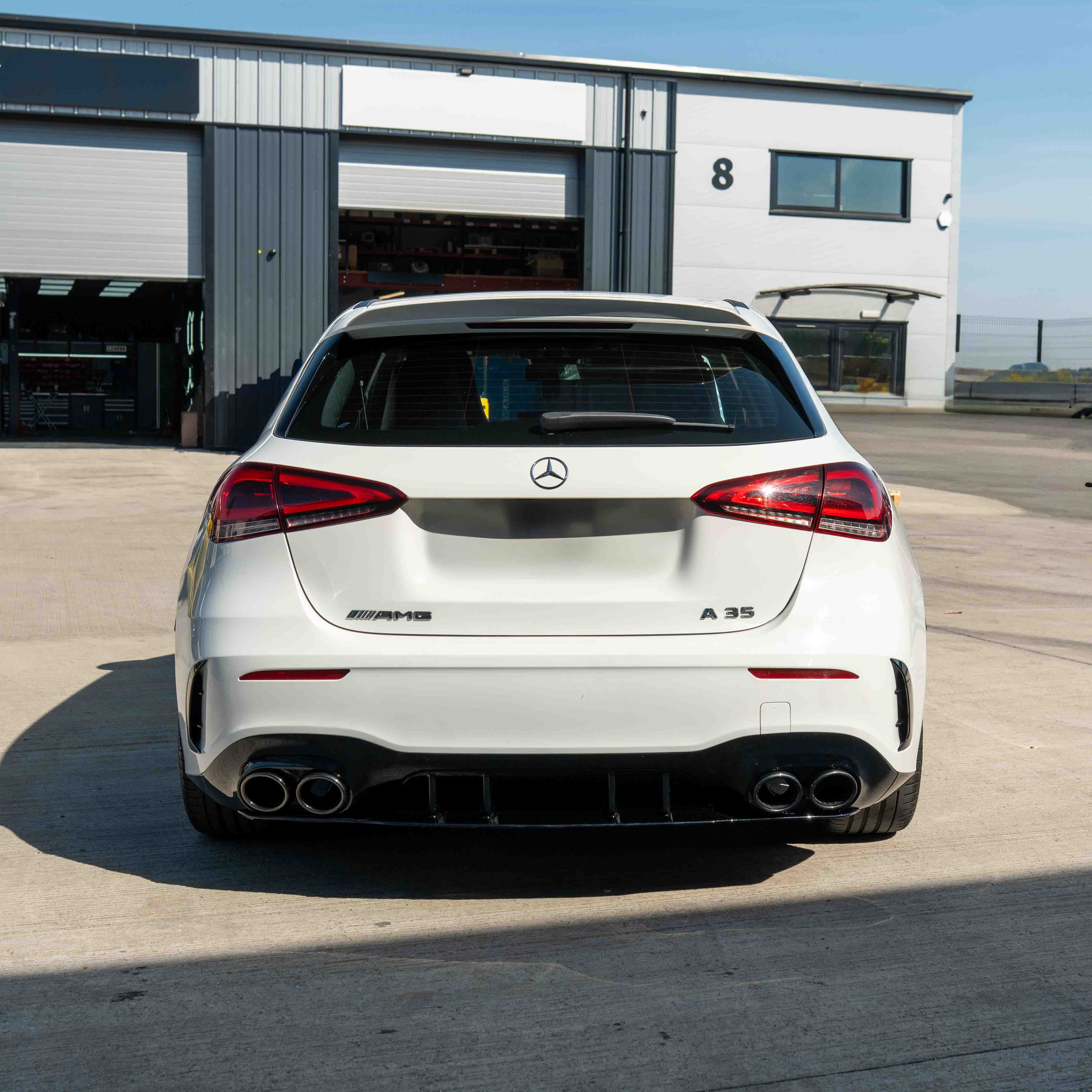 MERCEDES A-CLASS W177 2018-CURRENT GLOSS BLACK QUAD TIP DIFFUSER - Image 5