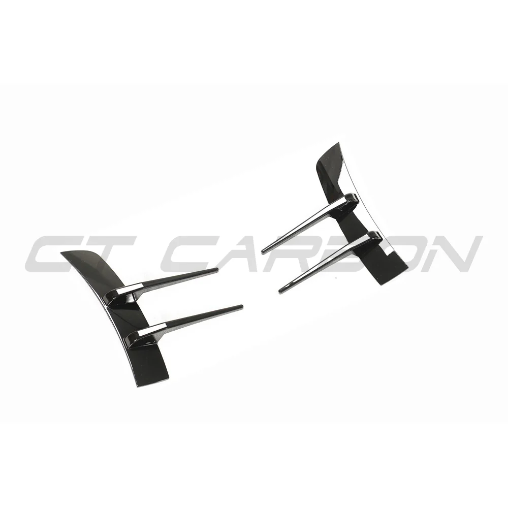 MERCEDES A-CLASS W177 & V177 2018-2022 GLOSS BLACK FRONT BUMPER TRIM - Image 2