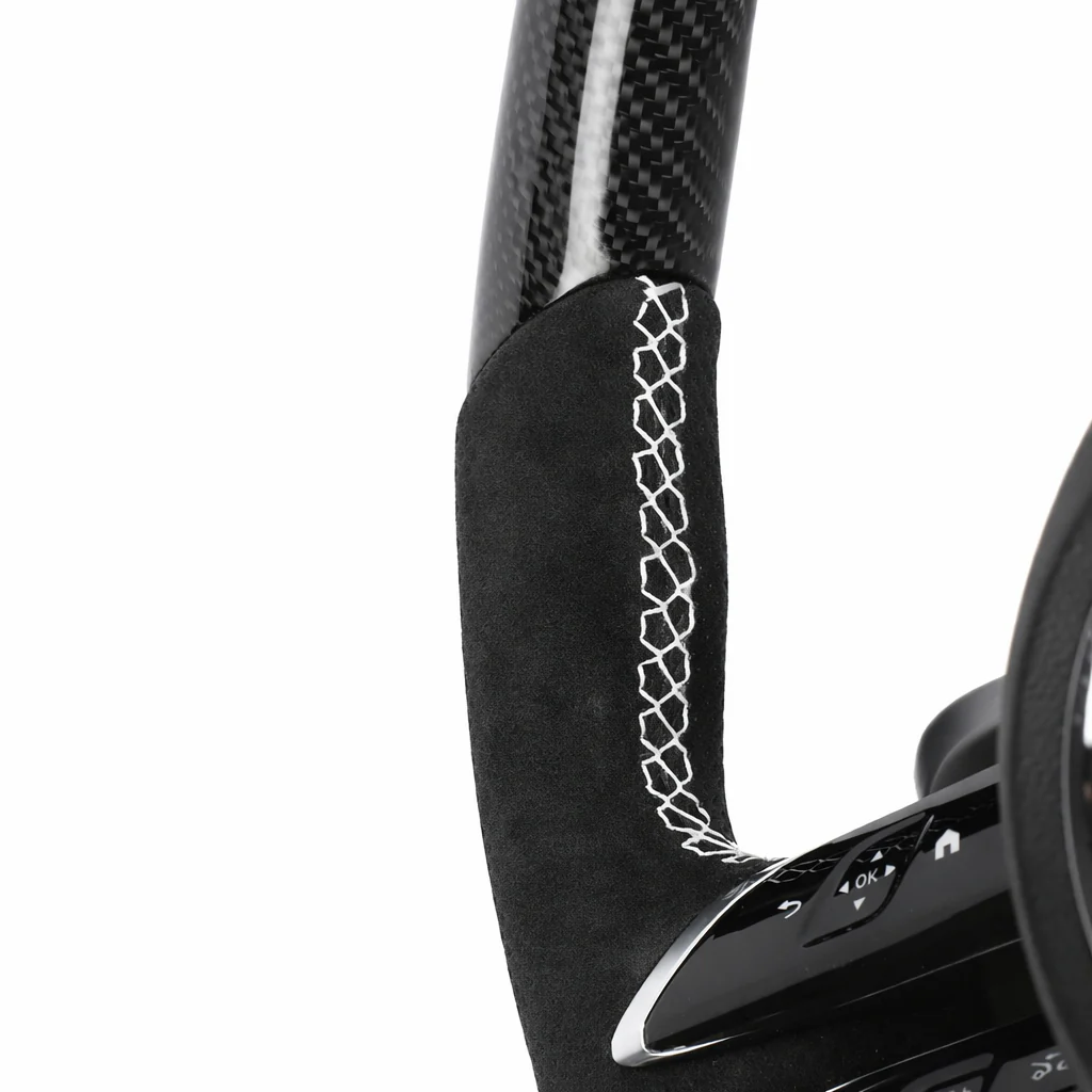 MERCEDES BENZ 2022+ AMG CARBON FIBRE / ALCANTARA CUSTOM STEERING WHEEL - Image 4