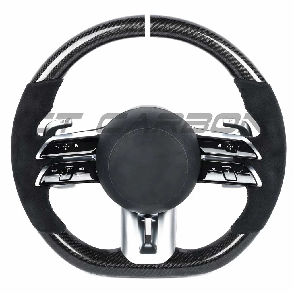 MERCEDES BENZ 2022+ AMG CARBON FIBRE / ALCANTARA CUSTOM STEERING WHEEL - Image 5