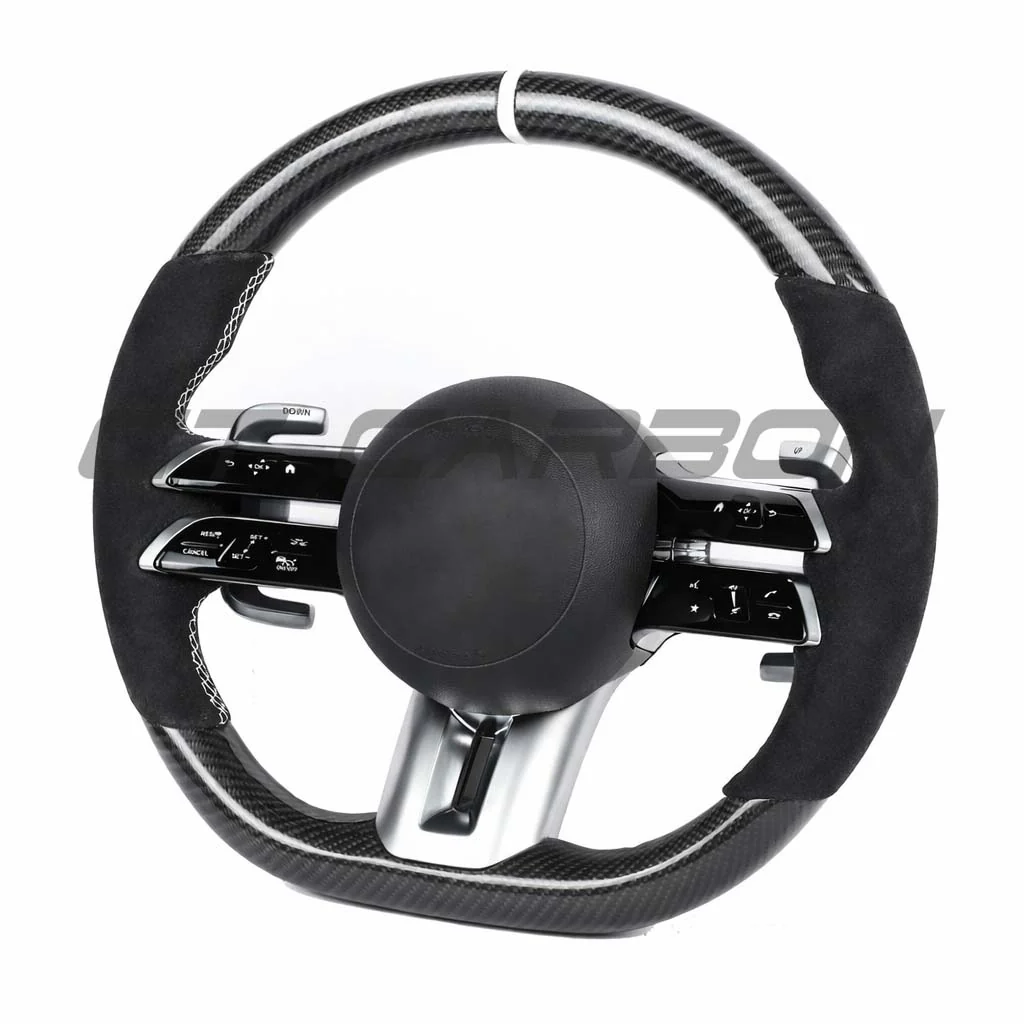 MERCEDES BENZ 2022+ AMG CARBON FIBRE / ALCANTARA CUSTOM STEERING WHEEL - Image 6
