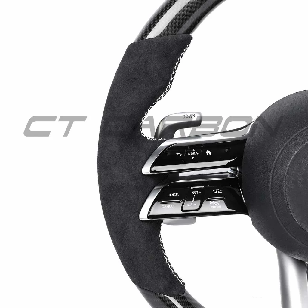 MERCEDES BENZ 2022+ AMG CARBON FIBRE / ALCANTARA CUSTOM STEERING WHEEL - Image 7