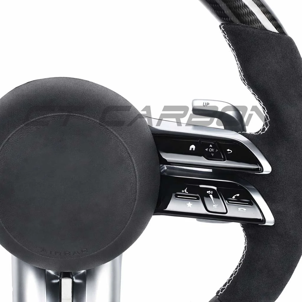 MERCEDES BENZ 2022+ AMG CARBON FIBRE / ALCANTARA CUSTOM STEERING WHEEL - Image 8