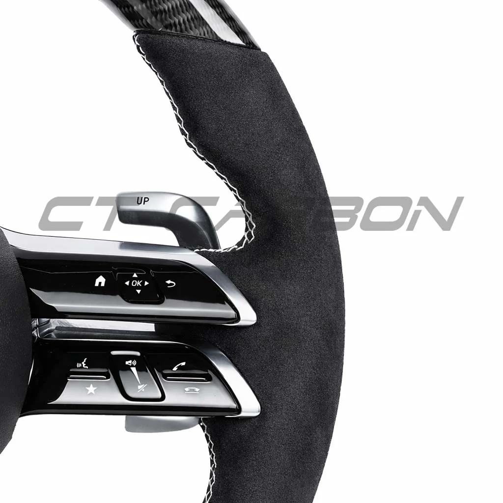 MERCEDES BENZ 2022+ AMG CARBON FIBRE / ALCANTARA CUSTOM STEERING WHEEL - Image 9