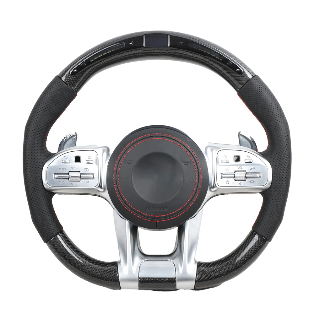 MERCEDES BENZ AMG CARBON FIBRE / LEATHER LED CUSTOM STEERING WHEEL