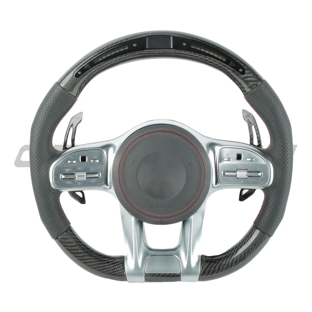 MERCEDES BENZ AMG CARBON FIBRE / LEATHER LED CUSTOM STEERING WHEEL - Image 4