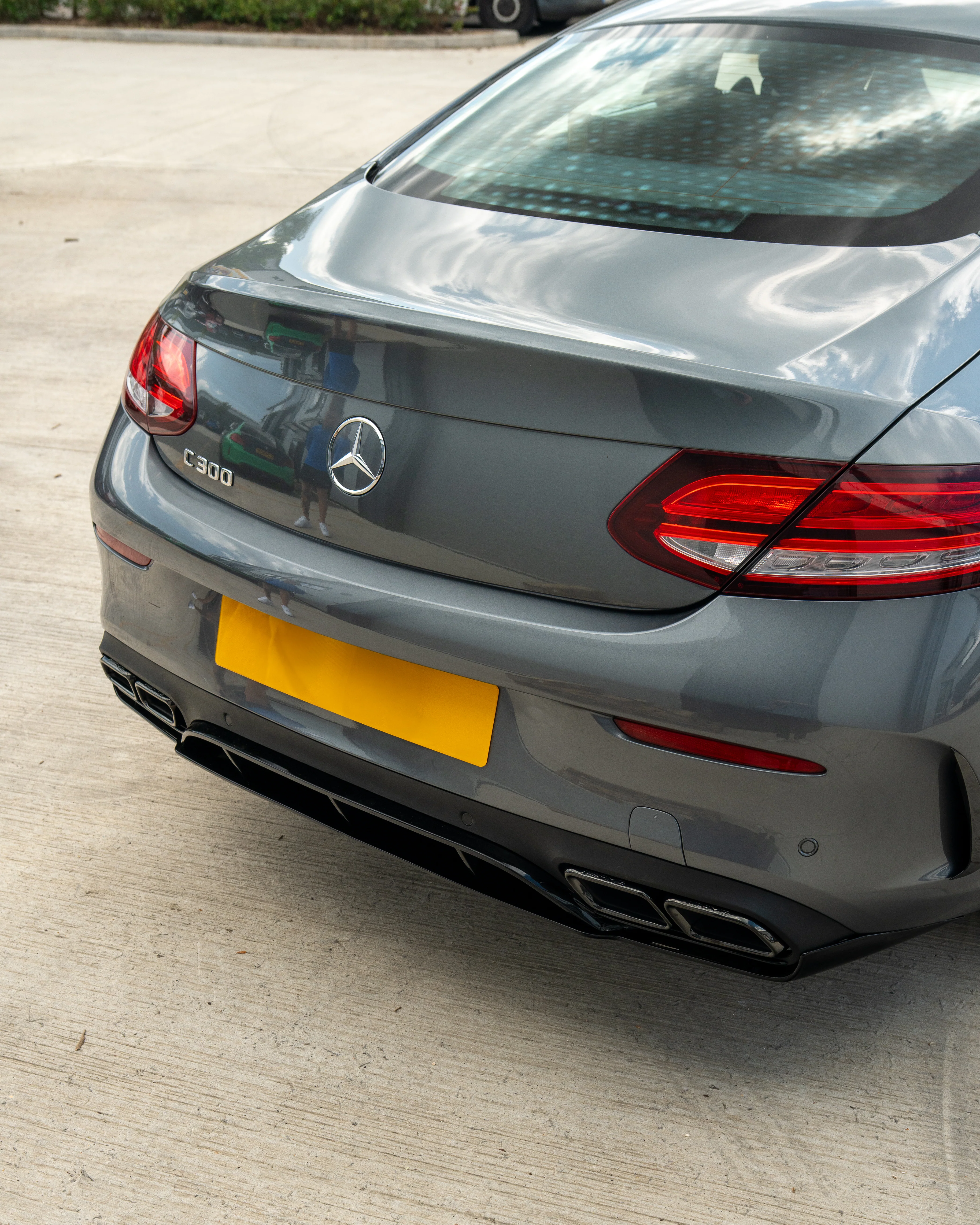 MERCEDES C-CLASS COUPE W205 GLOSS BLACK DIFFUSER & BLACK TIPS - Image 5