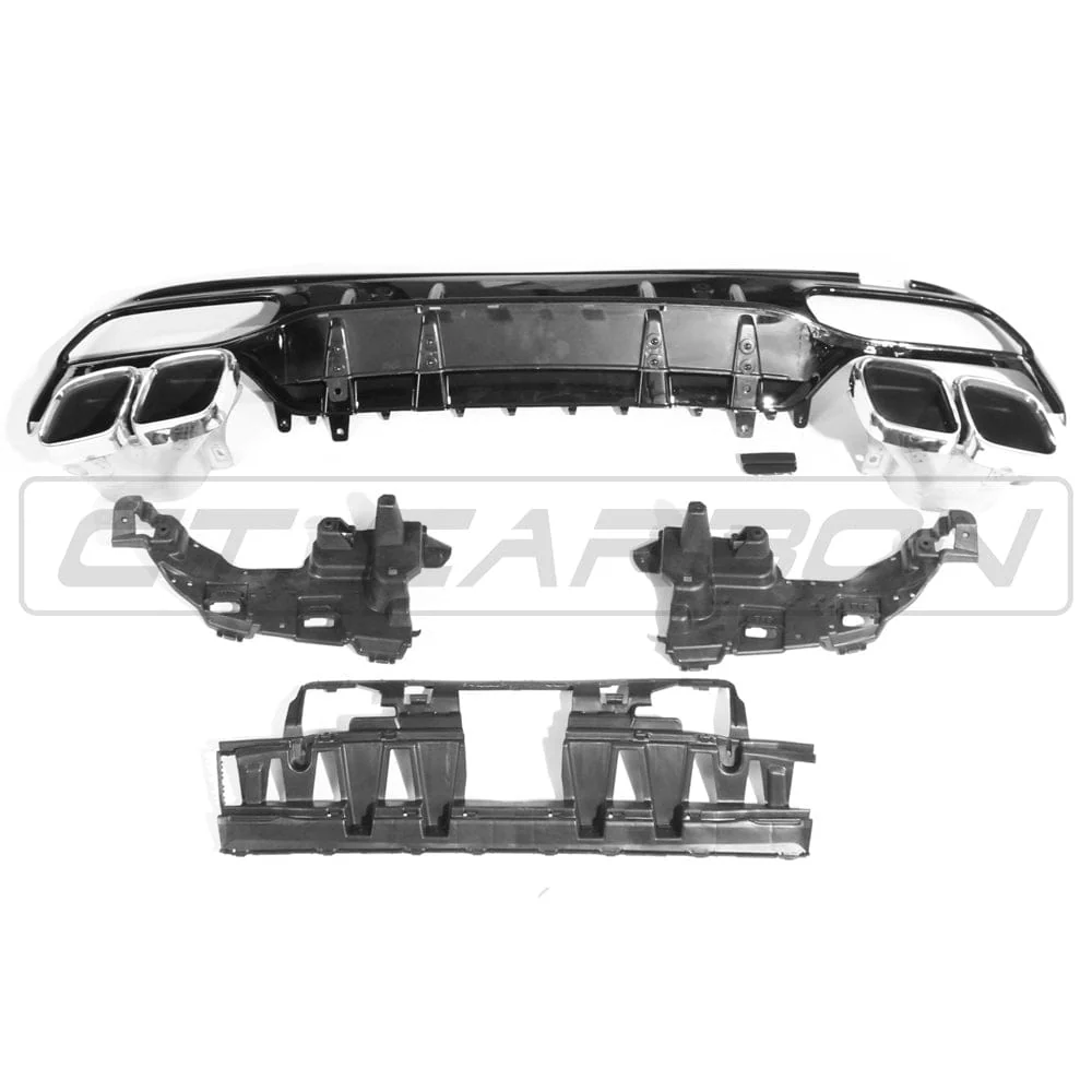 MERCEDES C-CLASS SALOON/ESTATE W205 GLOSS BLACK DIFFUSER & TIPS - Image 8