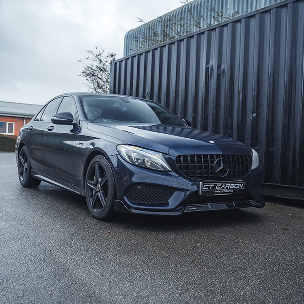 MERCEDES C43 & C CLASS W205 2014-2018 PRE-FACELIFT GLOSS BLACK SPLITTER - Image 4