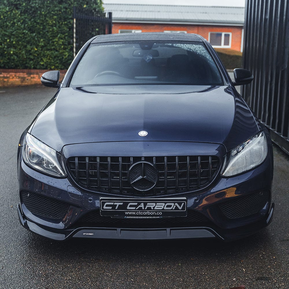 MERCEDES C43 & C CLASS W205 2014-2018 PRE-FACELIFT GLOSS BLACK SPLITTER - Image 5