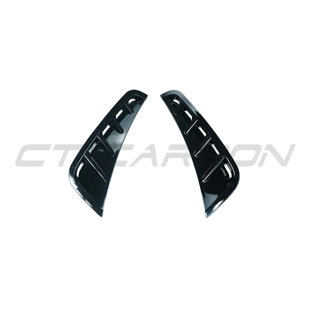MERCEDES C43 & C CLASS W205 2019-2021 FACELIFT GLOSS BLACK FRONT BUMPER CORNERS - Image 2