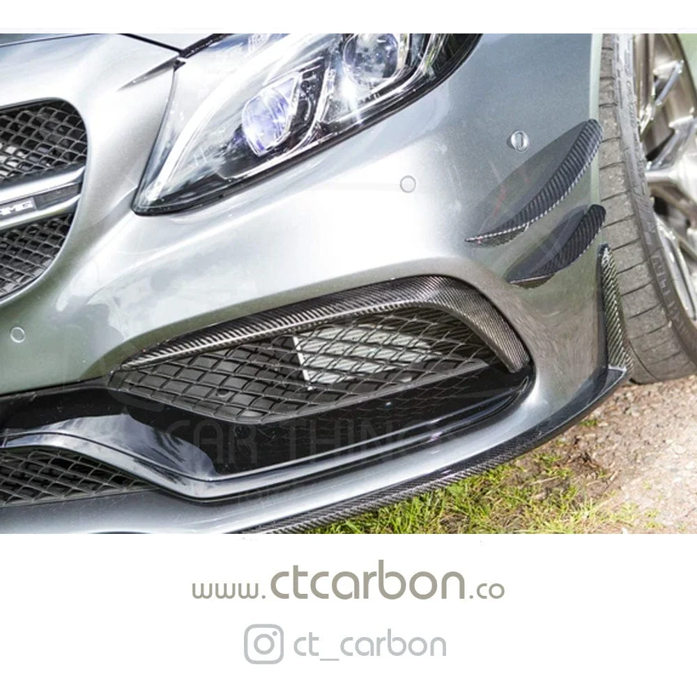 MERCEDES C63/C63S W205 COUPE & SALOON CARBON FIBRE BUMPER TRIM - Image 3