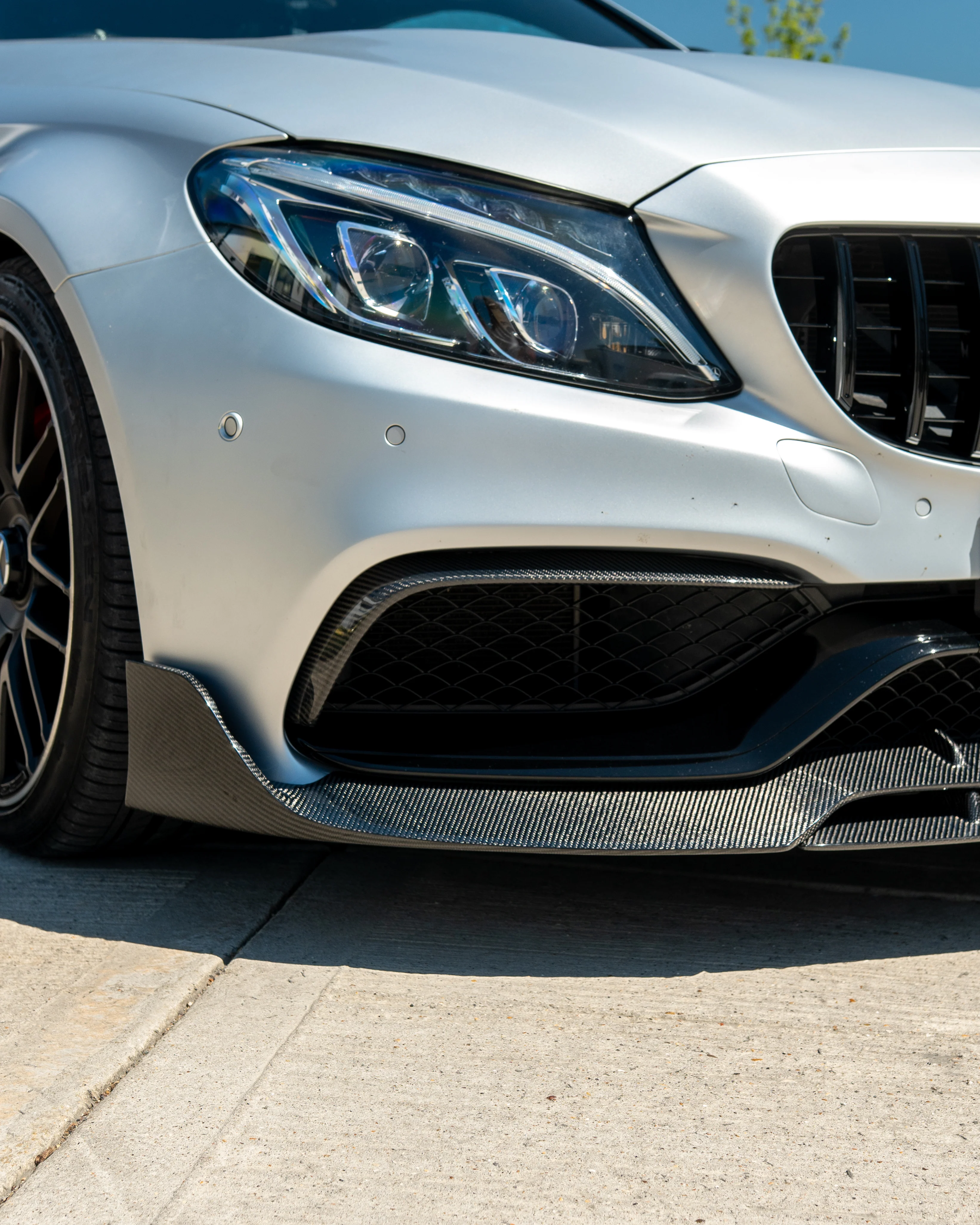 MERCEDES C63 W205 COUPE CARBON FIBRE SPLITTER V2 - Image 4