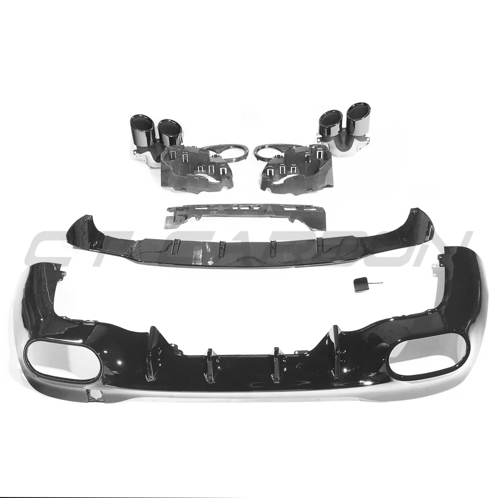 MERCEDES W118 CLA & CLA35 GLOSS BLACK QUAD TIP DIFFUSER - Image 2