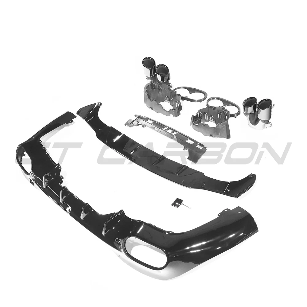 MERCEDES W118 CLA & CLA35 GLOSS BLACK QUAD TIP DIFFUSER - Image 4