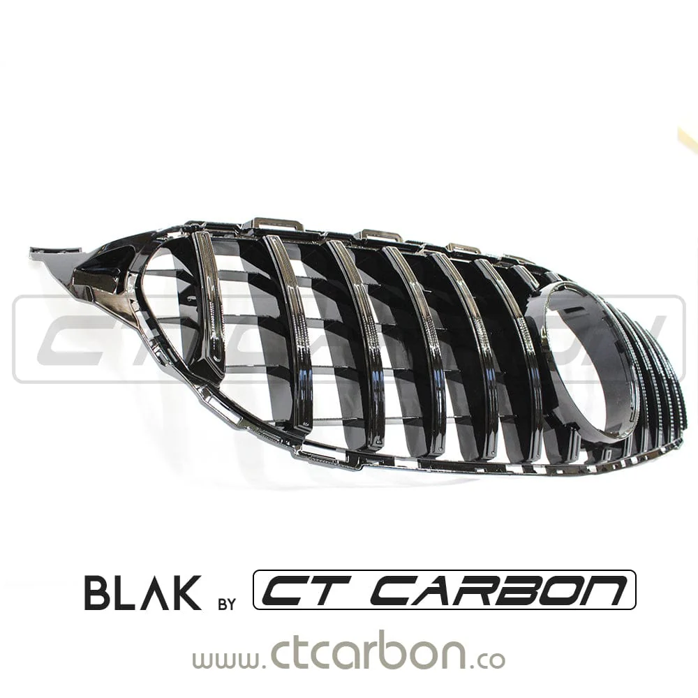 MERCEDES W205 C CLASS 2014-2018 BLACK GRILLE (WITHOUT CAMERA) - BLAK BY CT CARBON - Image 8