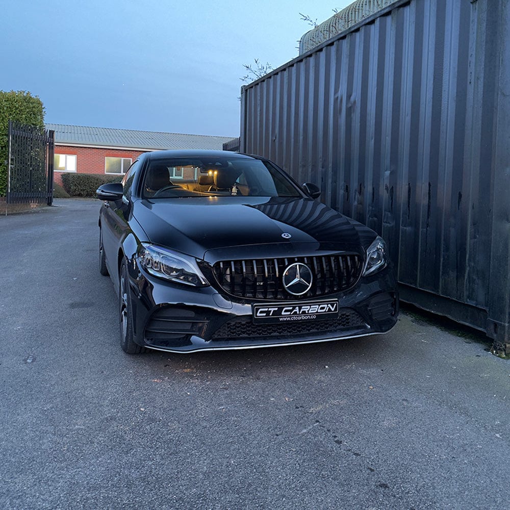 MERCEDES W205 C CLASS 2019+ AMG BLACK GRILLE (WITHOUT CAMERA) - Image 4