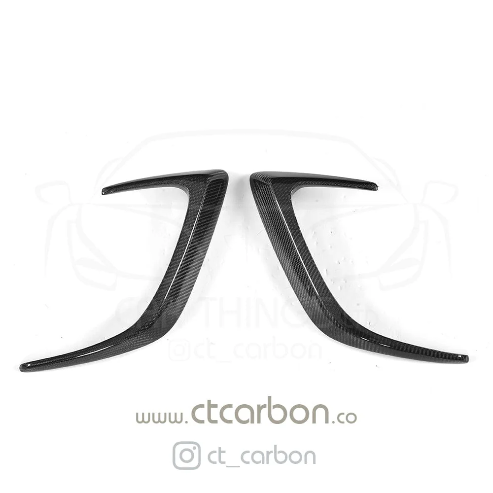 MERCEDES W205 C63 & C63S COUPE 2DR REAR BUMPER CARBON FIBRE CANARDS - Image 10