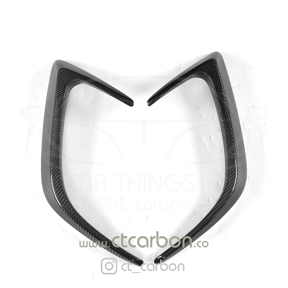 MERCEDES W205 C63 & C63S COUPE 2DR REAR BUMPER CARBON FIBRE CANARDS - Image 11
