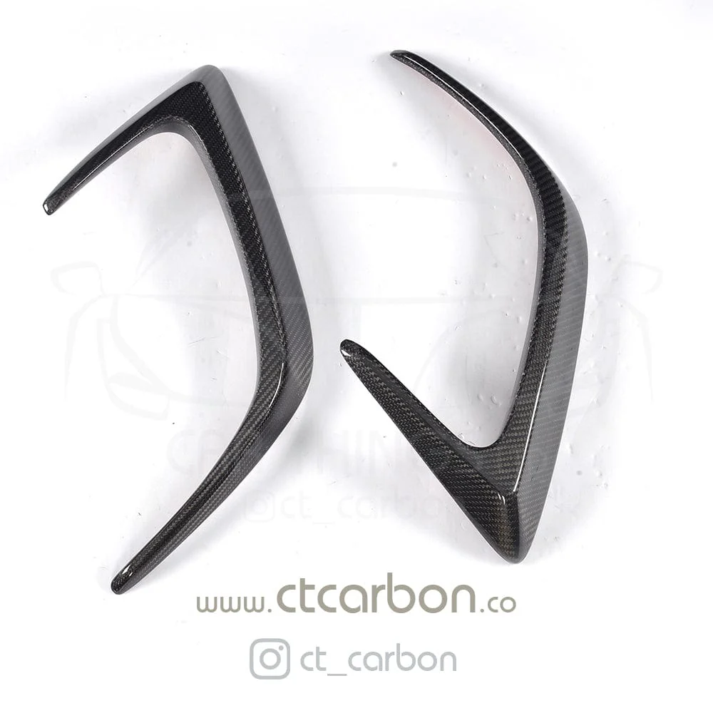 MERCEDES W205 C63 & C63S COUPE 2DR REAR BUMPER CARBON FIBRE CANARDS - Image 12