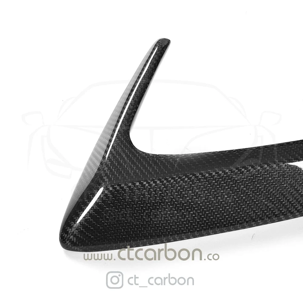 MERCEDES W205 C63 & C63S COUPE 2DR REAR BUMPER CARBON FIBRE CANARDS - Image 13