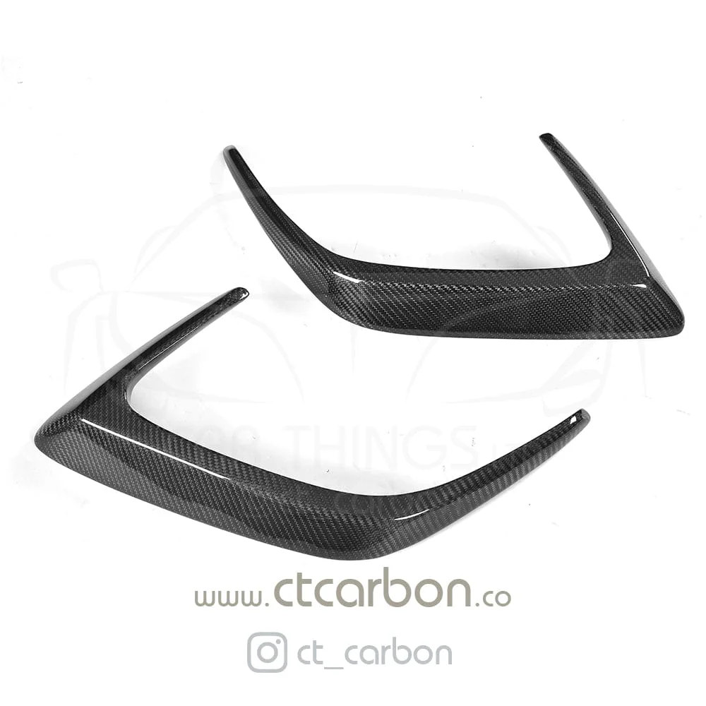 MERCEDES W205 C63 & C63S COUPE 2DR REAR BUMPER CARBON FIBRE CANARDS - Image 8