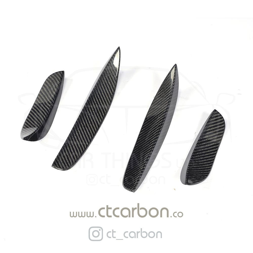 MERCEDES W205 C63 & C63S FRONT BUMPER CARBON FIBRE CANARDS / FINS - Image 3