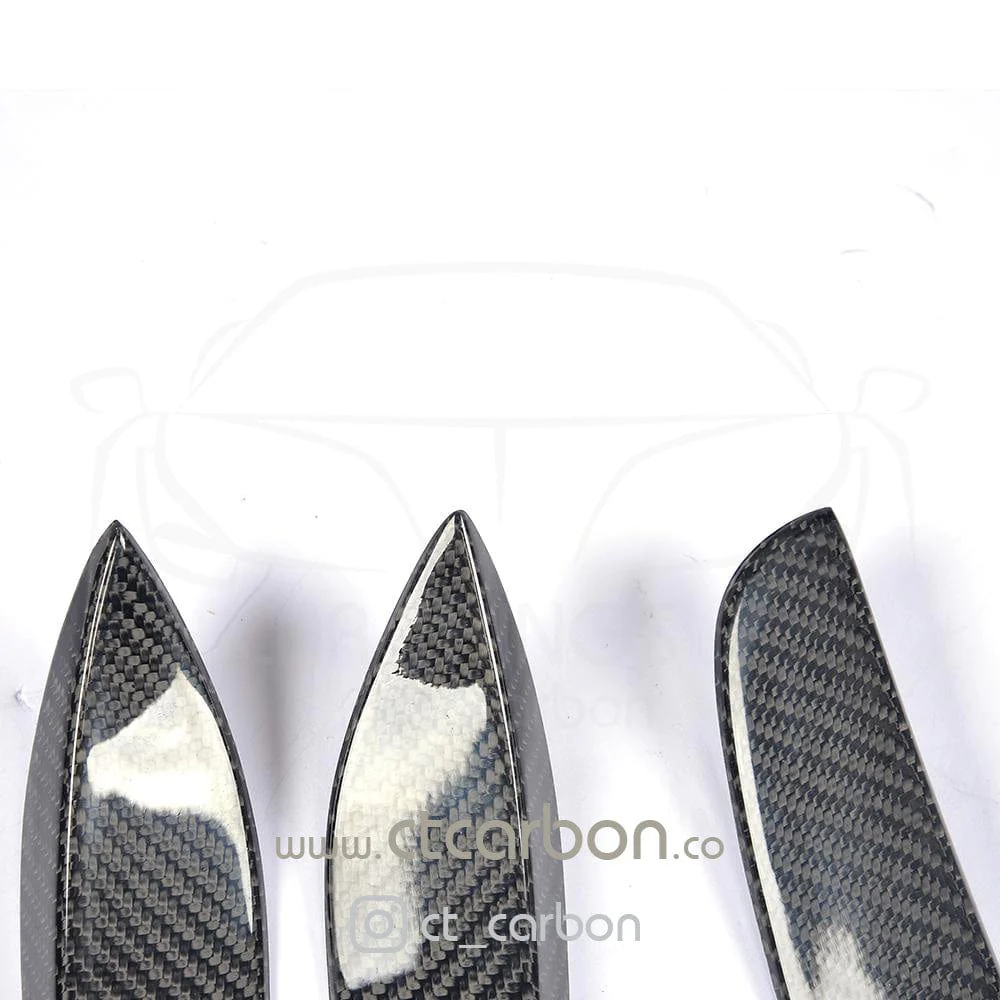MERCEDES W205 C63 & C63S FRONT BUMPER CARBON FIBRE CANARDS / FINS - Image 7