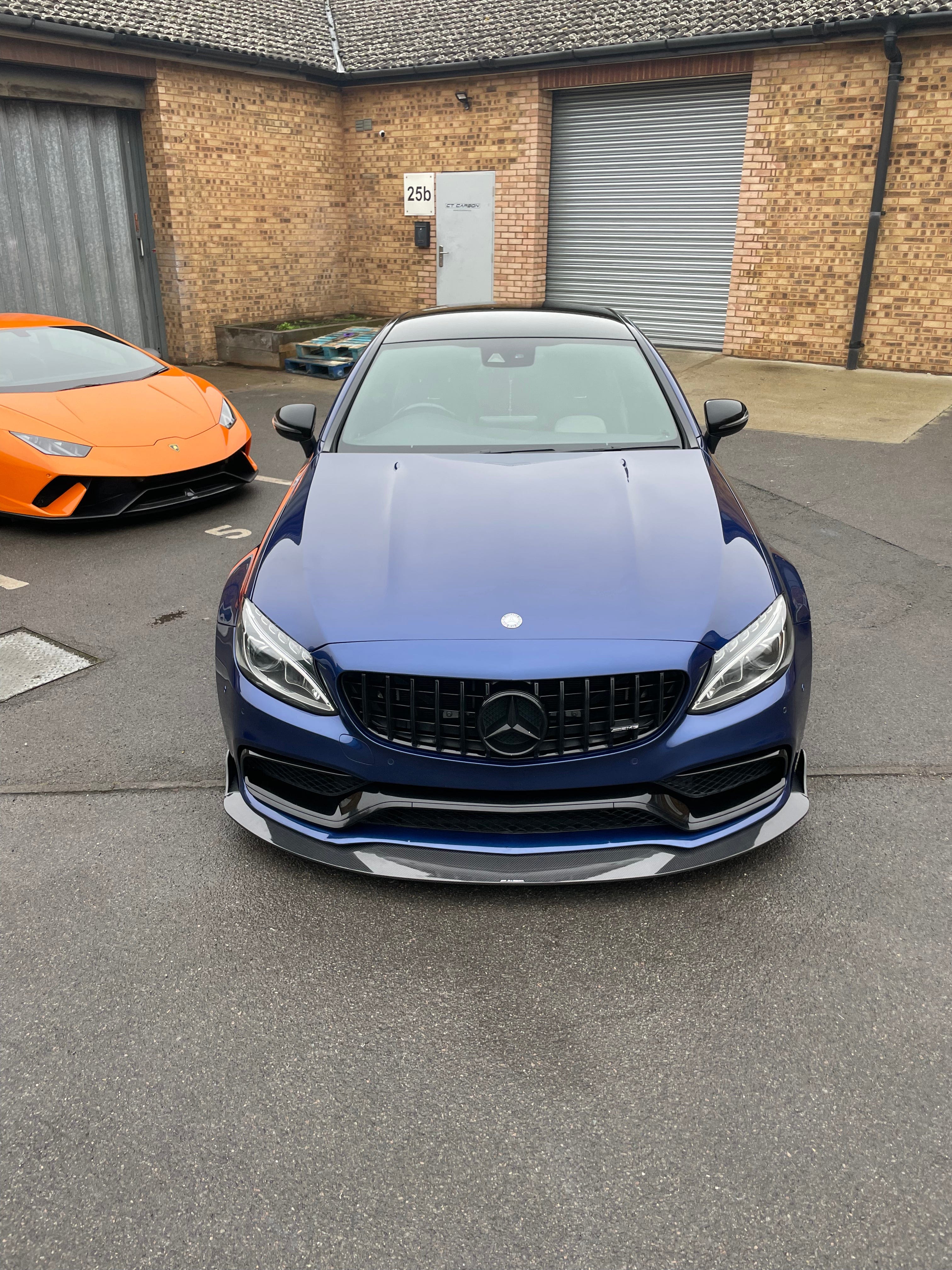 MERCEDES W205 C63 COUPE/CONVERTIBLE CARBON FIBRE SPLITTER V3 - CT DESIGN - Image 3