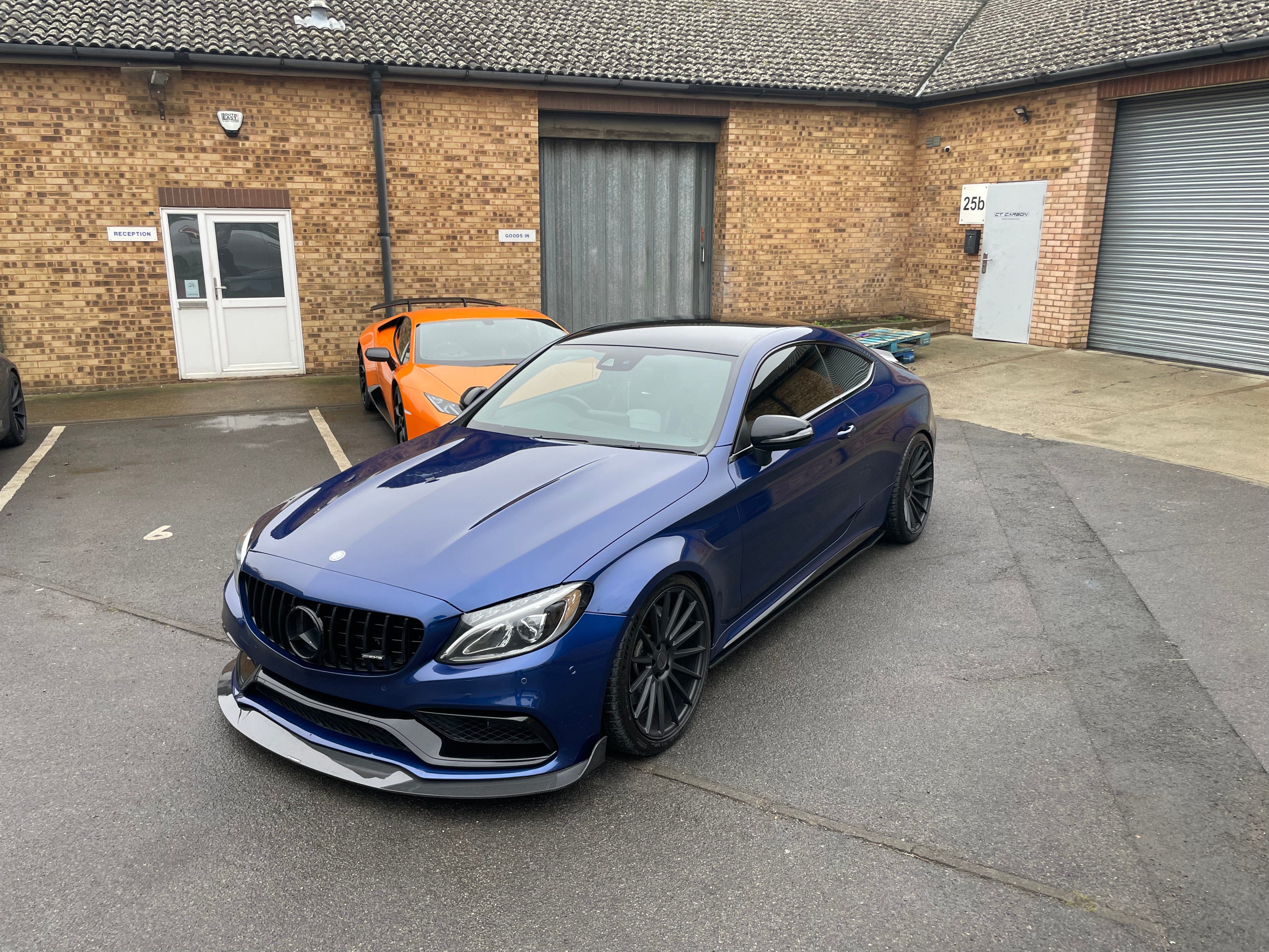 MERCEDES W205 C63 COUPE/CONVERTIBLE CARBON FIBRE SPLITTER V3 - CT DESIGN - Image 4