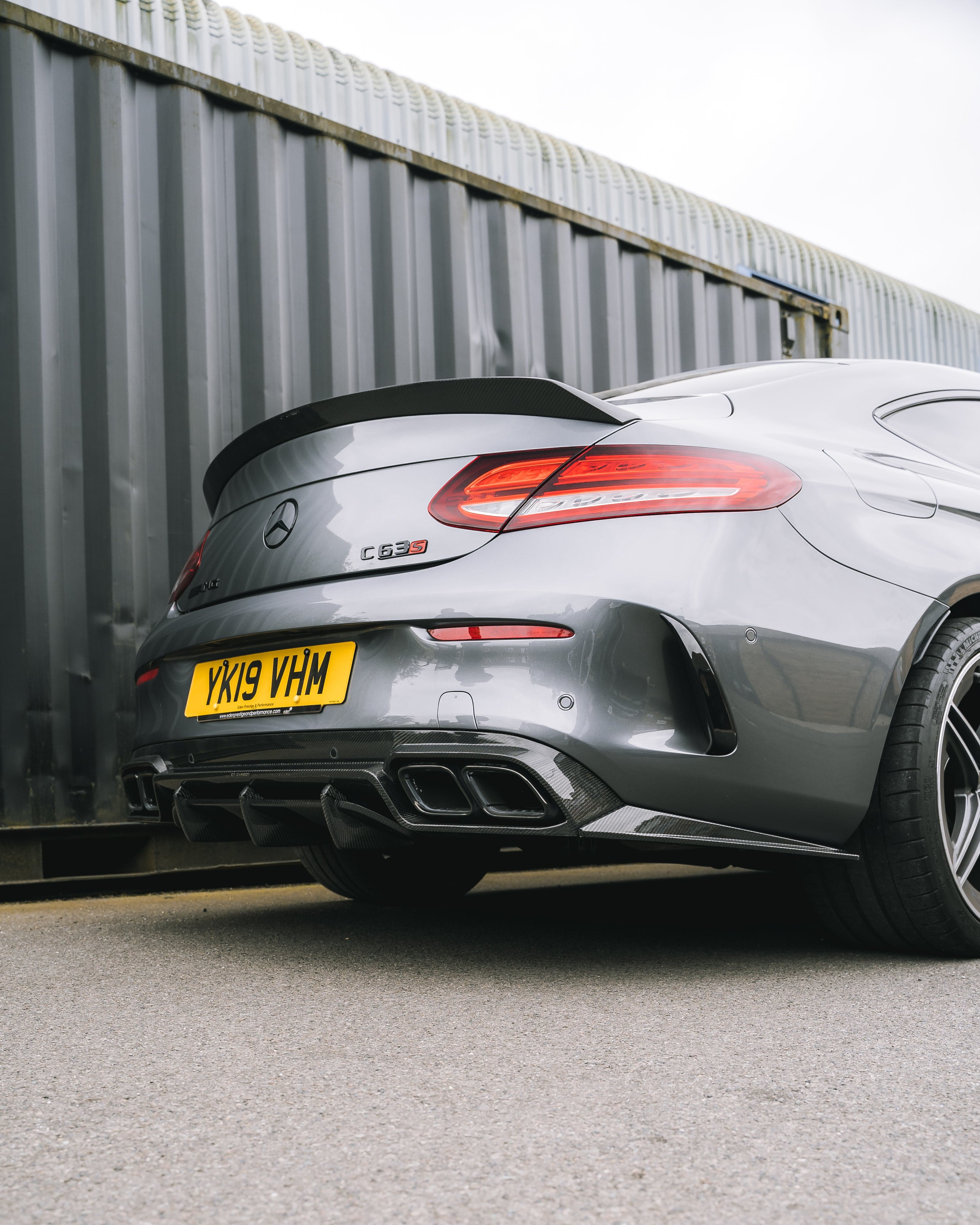 MERCEDES W205 C63 FACELIFT COUPE/CONVERTIBLE 2DR CARBON FIBRE DIFFUSER V2 - CT DESIGN - Image 2