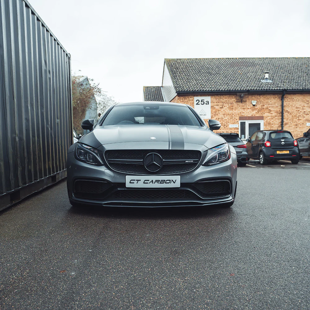 MERCEDES W205 C63 COUPE GLOSS BLACK SPLITTER - Image 12