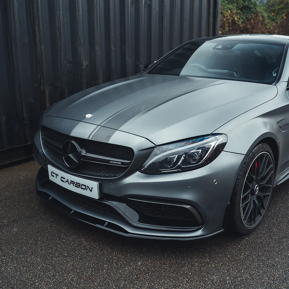 MERCEDES W205 C63 COUPE GLOSS BLACK SPLITTER - Image 2