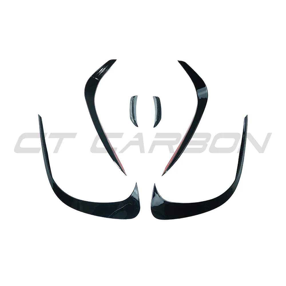 MERCEDES W206 2021+ C-CLASS GLOSS BLACK FRONT BUMPER TRIM - Image 2