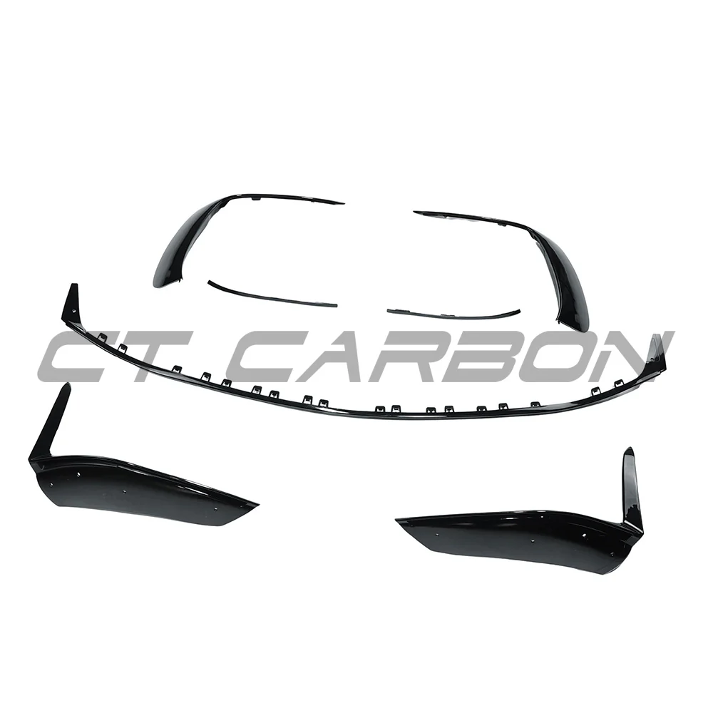 MERCEDES W206 2021+ C43 GLOSS BLACK FRONT SPLITTER - V1 - Image 2