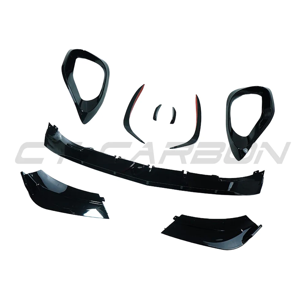 MERCEDES W206 2021+ C-CLASS GLOSS BLACK FRONT END TRIM PACK - Image 8