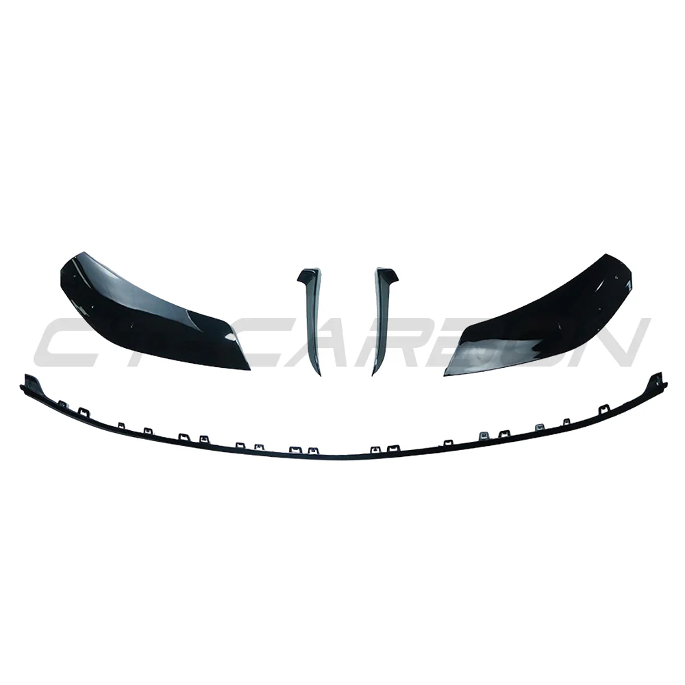 MERCEDES W206 2021+ C-CLASS GLOSS BLACK FRONT SPLITTER - V2 - Image 2