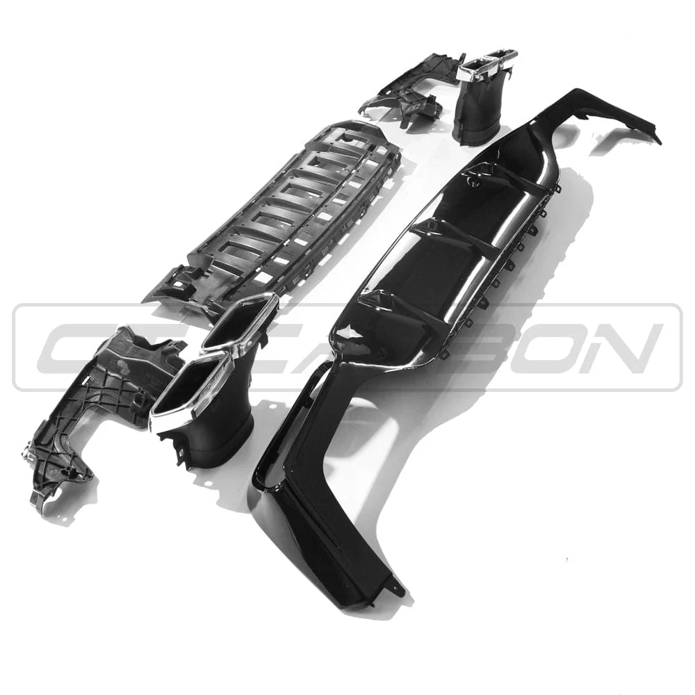 MERCEDES W213 2017-2020 E-CLASS GLOSS BLACK DIFFUSER & TIPS - Image 3