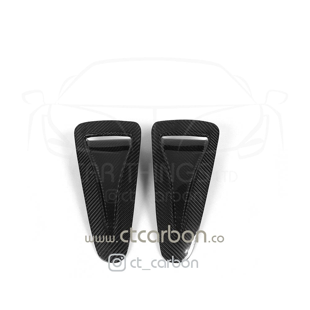 NISSAN GTR R35 CARBON FIBRE BONNET HOOD SCOOPS - Image 3