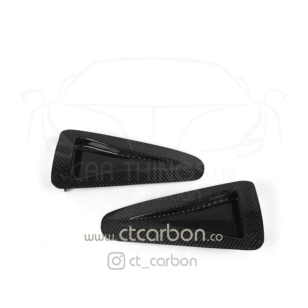 NISSAN GTR R35 CARBON FIBRE BONNET HOOD SCOOPS - Image 6