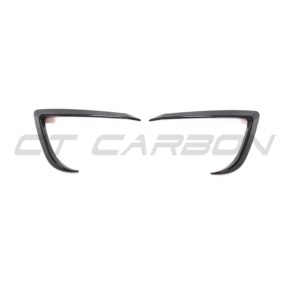 TESLA MODEL 3 2017-2023 CARBON FIBRE FRONT BUMPER CANARDS - Image 2