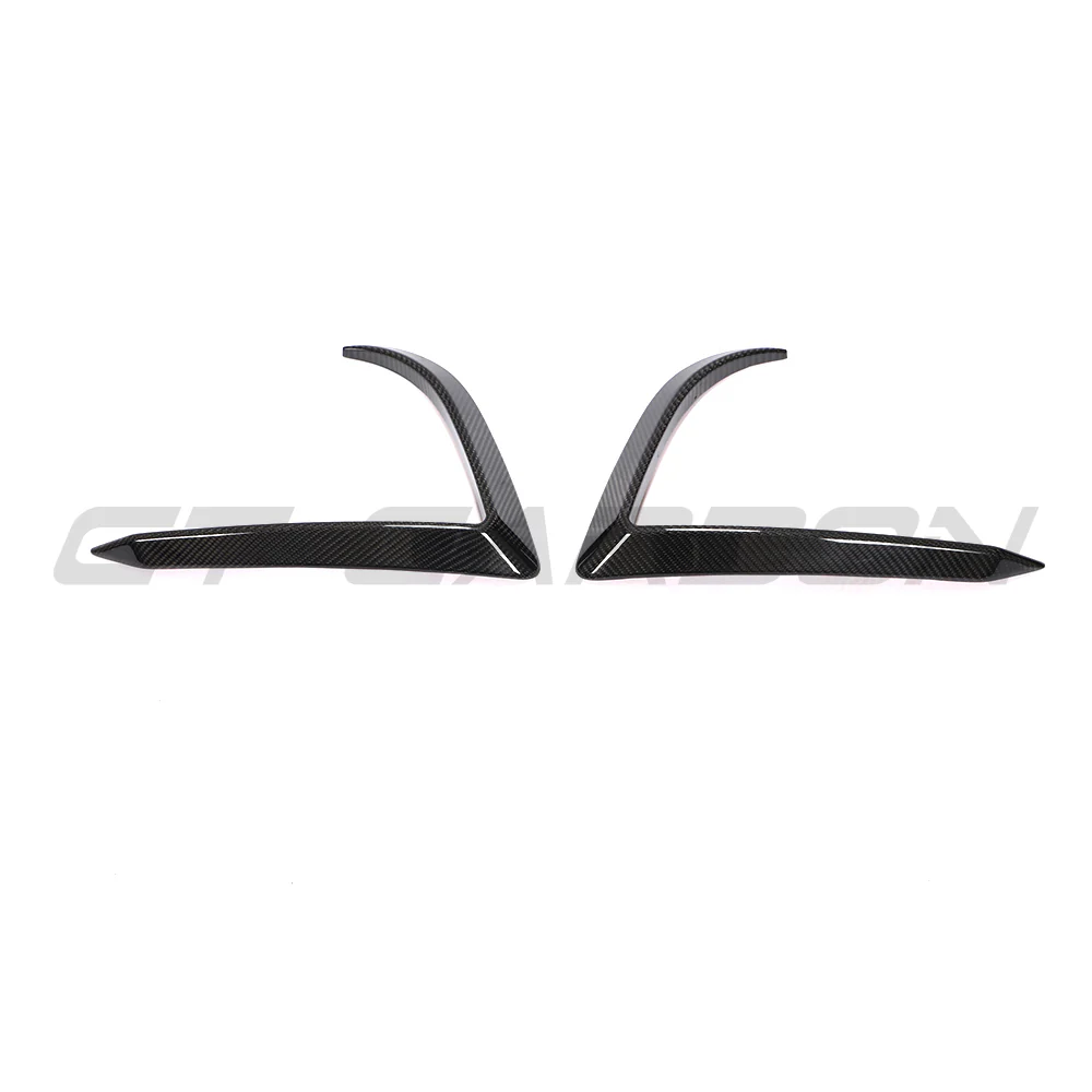 TESLA MODEL 3 2017-2023 CARBON FIBRE FRONT BUMPER CANARDS - Image 3