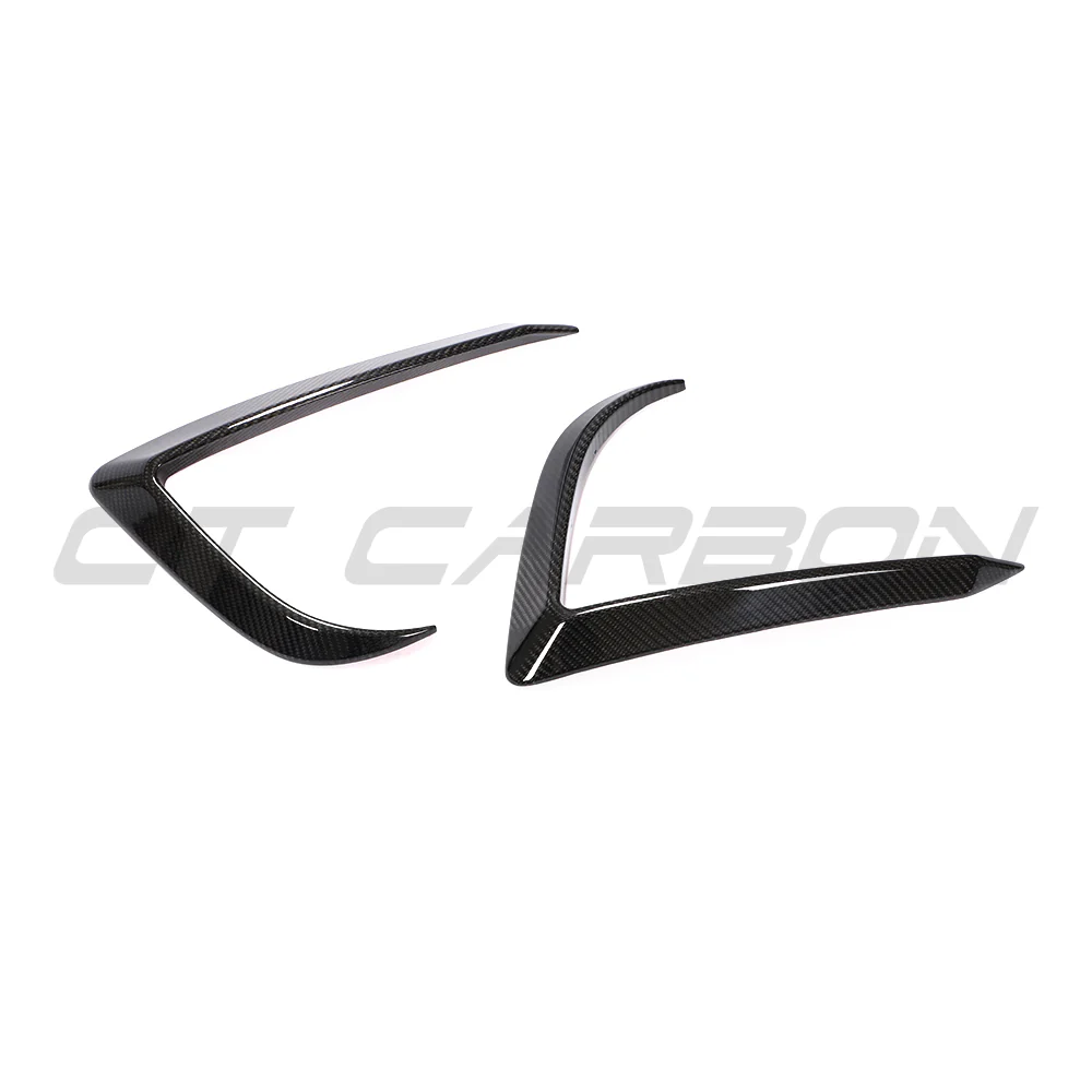 TESLA MODEL 3 2017-2023 CARBON FIBRE FRONT BUMPER CANARDS - Image 5