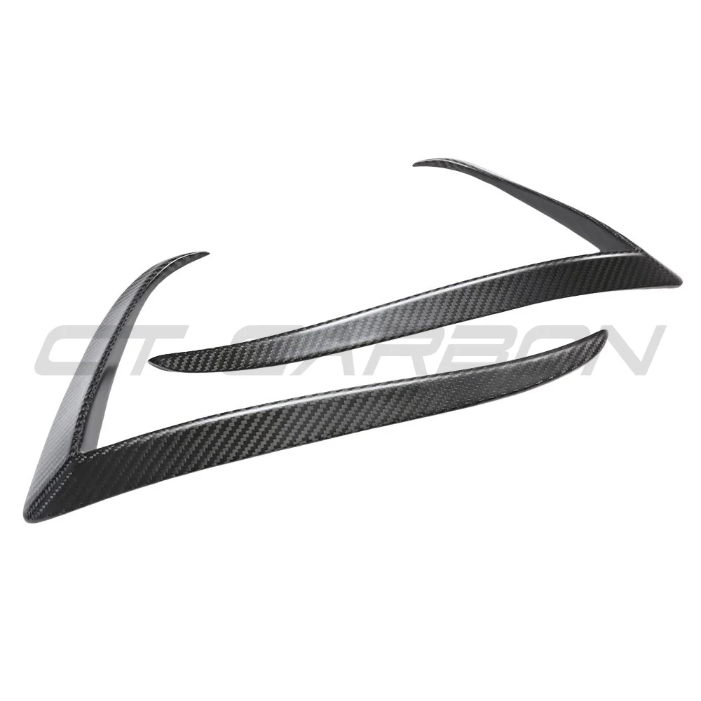 TESLA MODEL 3 2017-2023 CARBON FIBRE FRONT BUMPER CANARDS - Image 8