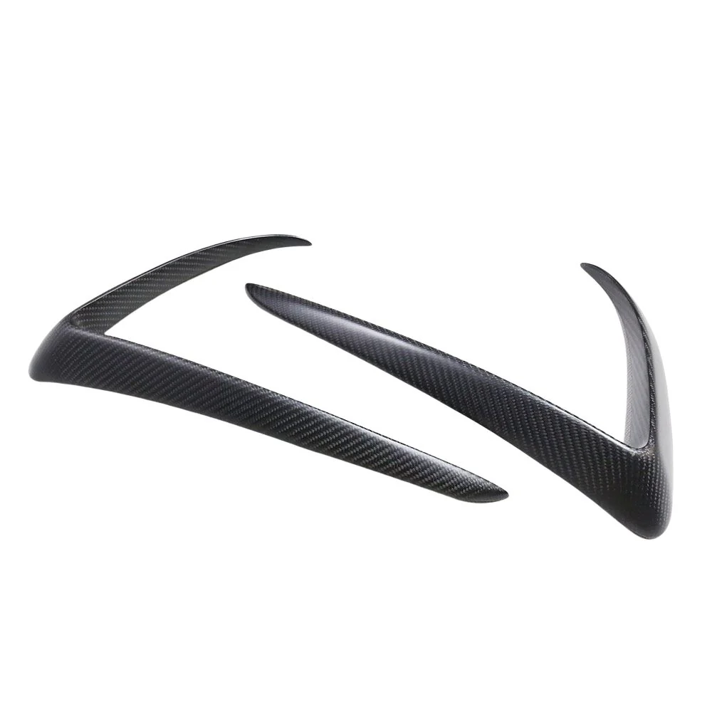 TESLA MODEL 3 2017-2023 MATTE CARBON FIBRE FRONT BUMPER CANARDS