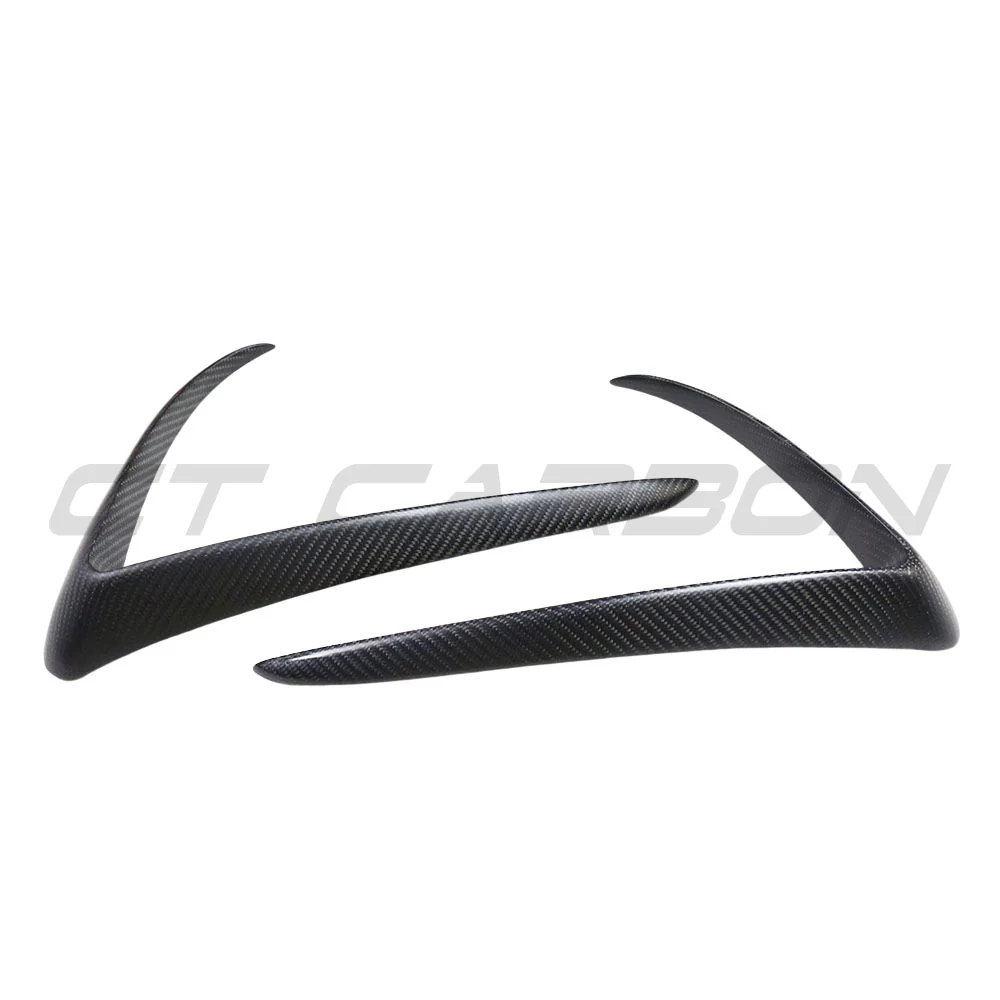 TESLA MODEL 3 2017-2023 MATTE CARBON FIBRE FRONT BUMPER CANARDS - Image 3