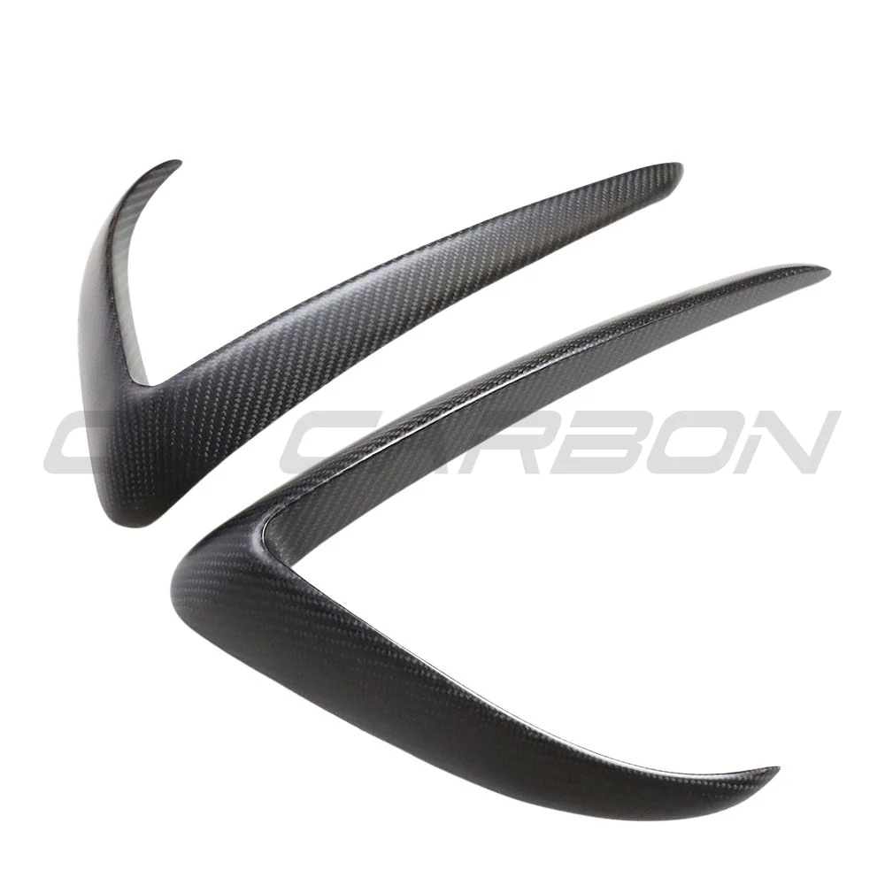 TESLA MODEL 3 2017-2023 MATTE CARBON FIBRE FRONT BUMPER CANARDS - Image 4